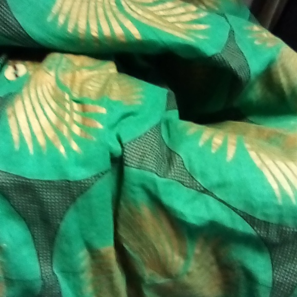 Vintage African dress and matching headband Afro Max brand size 3X Rare green - Picture 7 of 8